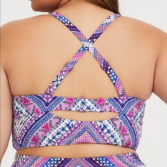 Torrid Vixen Multicolor Chevron Pushup Bikini Swimsuit Top - Picture 4 of 8